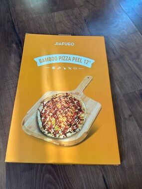 JIAFUEO Bamboo Pizza Peel 12" - Natural Bamboo